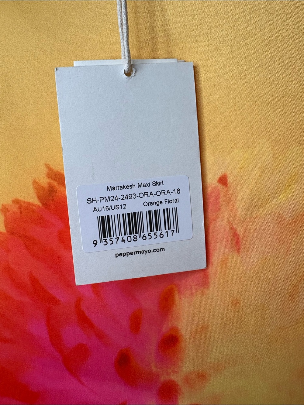 Peppermayo Marrakesh Maxi Skirt Orange Floral - Picture 5 of 7